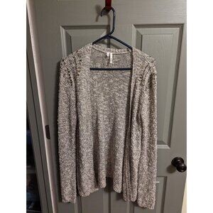 Studio Y Women's Sequined Holiday Christmas Gray Cardigan